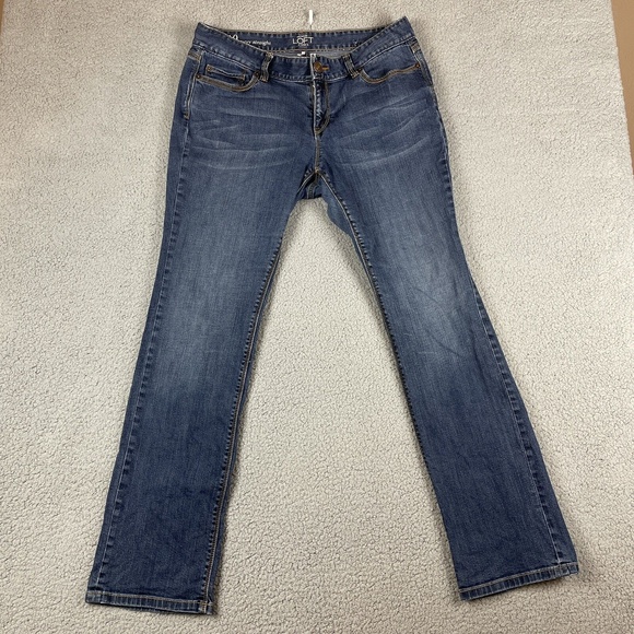 Ann Taylor Denim - Ann Taylor Loft Women's Jeans Curvy Straight Blue Size 10 Measures 32x30
